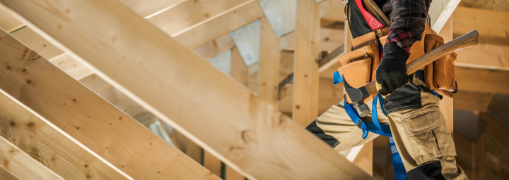 Eiken dakspant bewerking