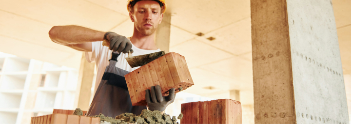 Troffel voegijzer metselaar