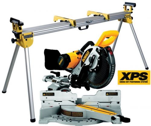 DeWALT DW717XPS-Kit Afkortzaag met zaaglijnindicator + Onderstel