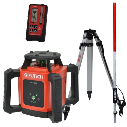 Futech 052.01G.4M-P Para ONE Groen Rotatielaser +  Quattro MM Receiver + Statief 165cm + Meetlat 240cm