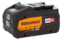 Rokamat 08068 Accu 18 volt 10.0 Ah Li-ion + Oplader ASC145