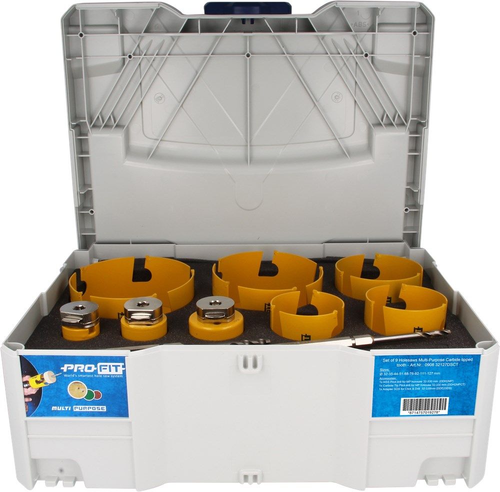 ProFit 090832127DSCT  Gatzaag Multi Purpose Set 32/35/44/51/68/76/92/111/127 mm