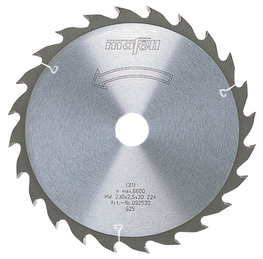 Mafell Accessoires 092530 Mafell Zaagblad-HM, 230 x 1,8/2,5 x 30 mm, Z 24, WZ