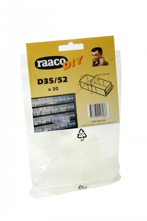 Raaco 106986 Set tussenschotjes voor lade 150-00. Inhoud: 30 stuks.