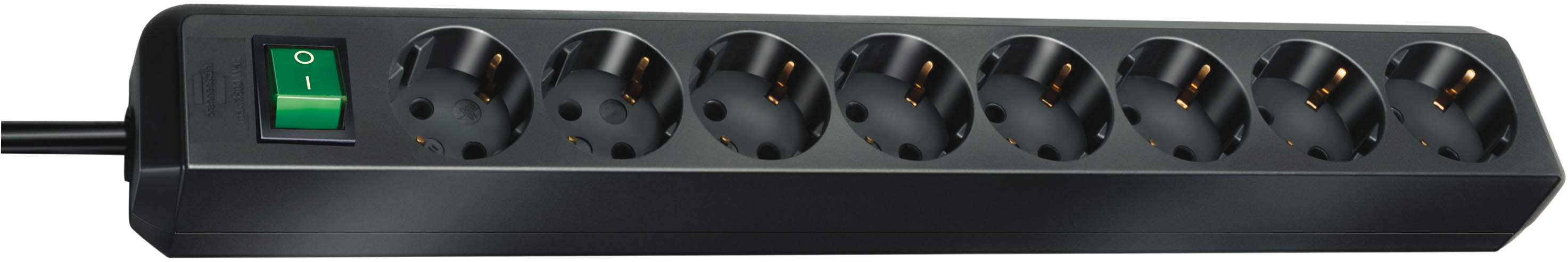 Brennenstuhl 1159300018 Eco-Line Stekkerdoos 8-voudig + schakelaar 3m H05VV-F 3G1,5 zwart