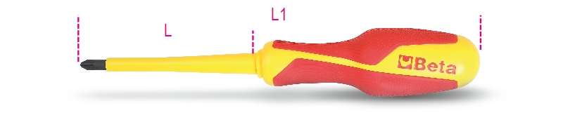 Beta 012790724 Pozidriv® Geïsoleerde Schroevendraaier - 3 PZ