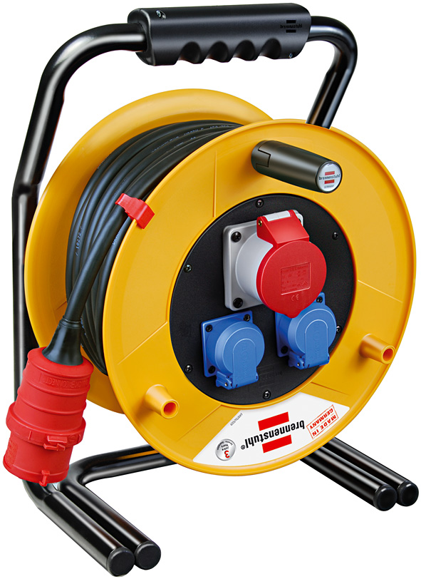 Brennenstuhl 1316200 Brobusta Kabelhaspel CEE 1 40m H07RN-F 5G1,5 IP44 16A voor bouwplaatsen