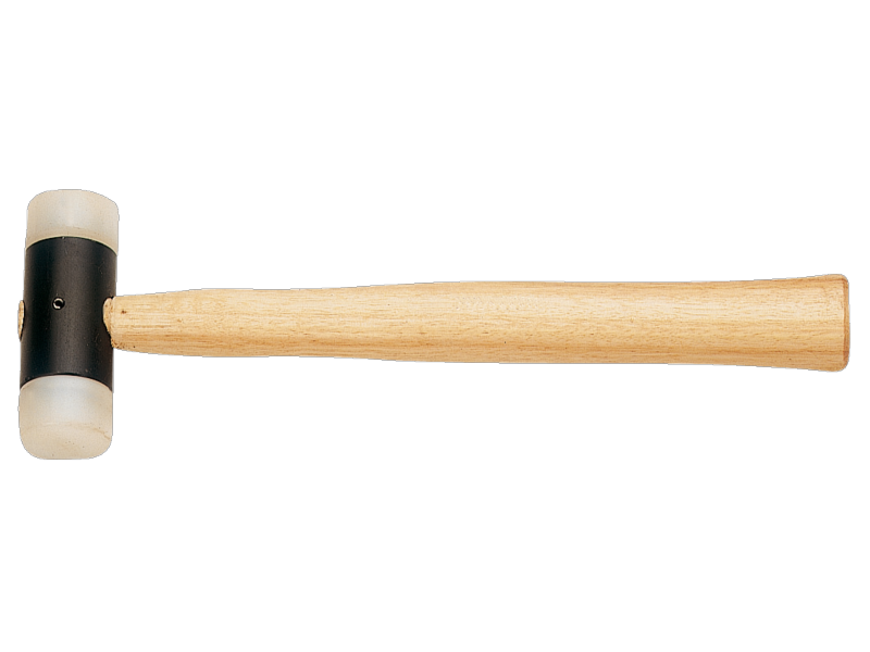 Supercraft zachte hamer, met trillingsdempende, ergonomisch gevormde en gelakte hickory steel | D = 40 mm | 3366.040 Supercraft zachte hamer, met trillingsdempende, ergonomisch gevormde en gelakte hickory steel | D = 40 mm | 3366.040