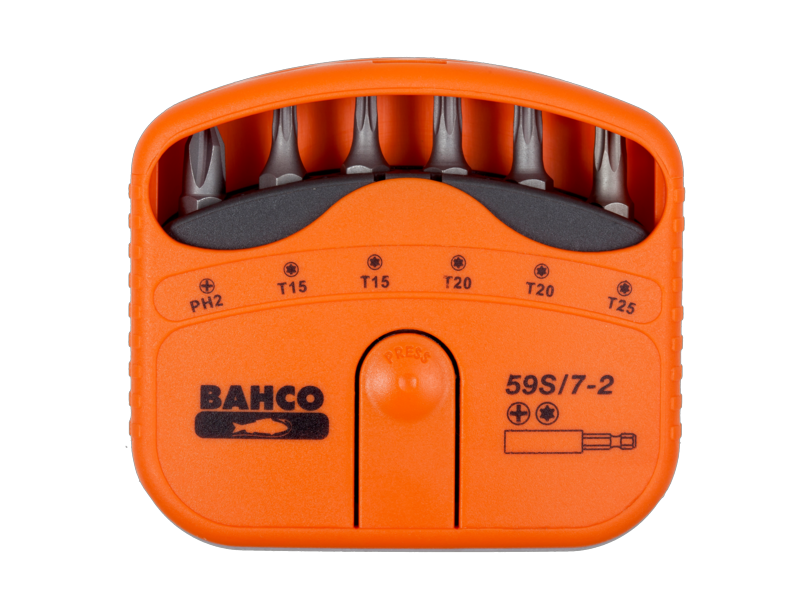 Bahco 59S/7-2 Standaard schroevendraaierbitset en bithouder 7 stuks