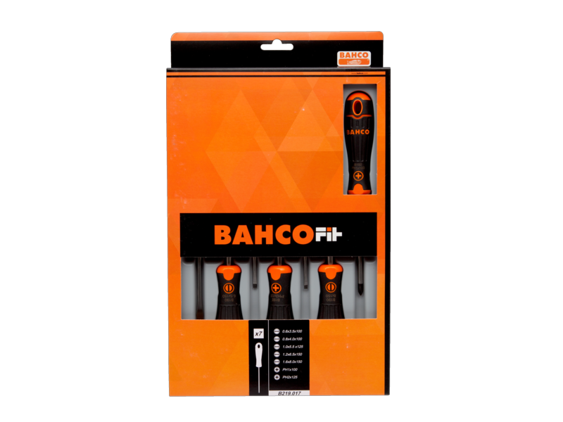 Bahco B219.017 Fit schroevendraaierset, 7 stuks
