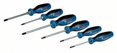 Bosch Blauw Accessoires 1600A02CV3 Schroevendraaierset 6-delig SL/PH/PZ/TX Professional