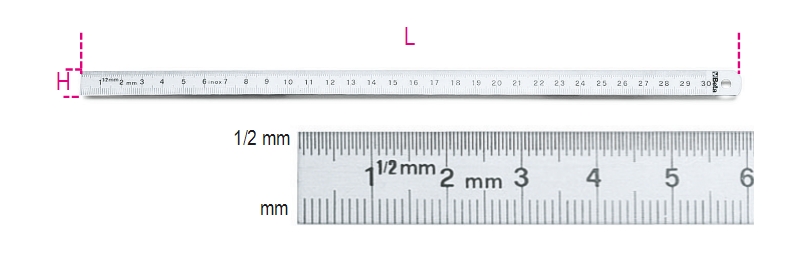 Beta 016820015 1682 Flexibele Liniaal 150 mm