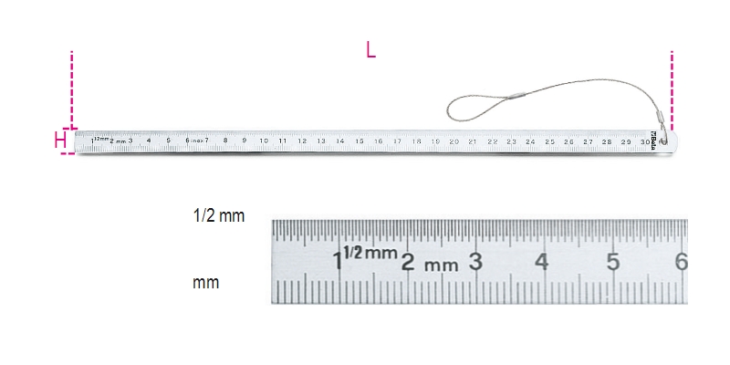 Beta 016824030 1682Hs Flexibele Liniaal 300 mm