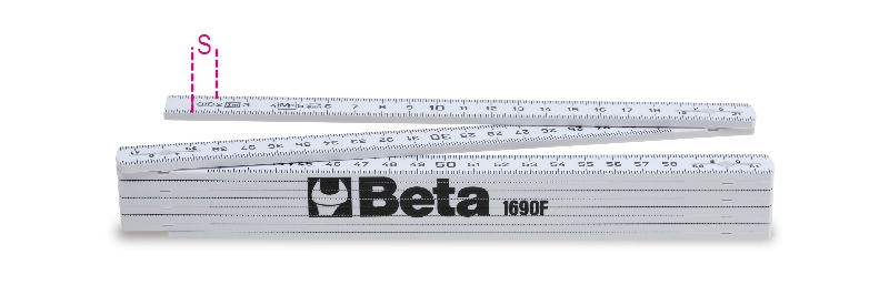 Beta 016900220 1690F/2-Fiberglas Duimstok 2 L m
