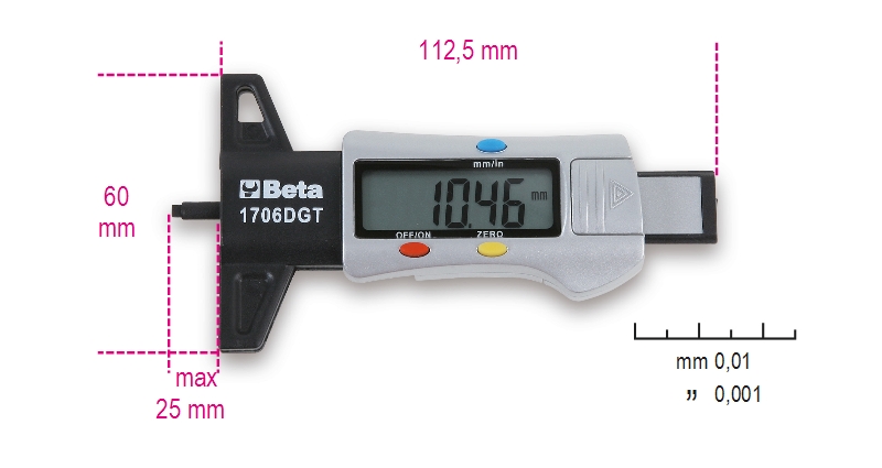 Beta 017060011 1706Dgt-Digitale Profiel Meter
