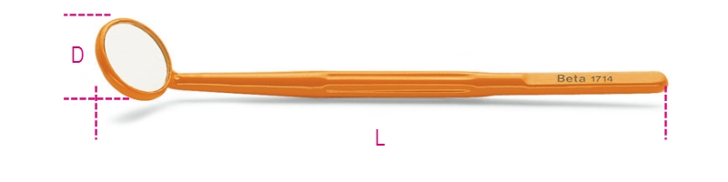 Beta 017140001 1714-Inspectiespiegel 155 L mm