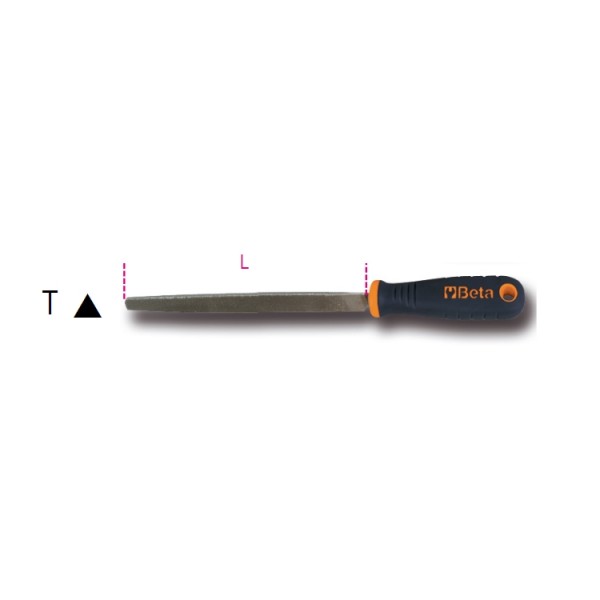Beta 017190326 1719BMD12/T Basterd vijl, driehoek met handgreep 300 mm