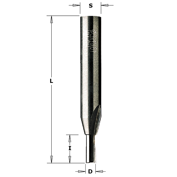 CMT 174.030.11 3 mm Groeffrees met ook onderkant bezet met HM schacht 8 mm