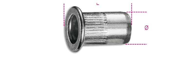Beta 017420024 1742R-Al M4-Blindklinkmoeren 6x12 mm