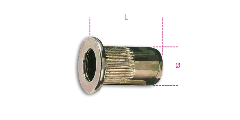 Beta 017420016 1742R-A M6-Blindklinkmoeren 9x17 mm 20 stuks