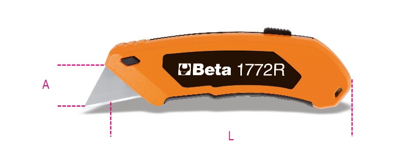 Beta 017720006 1772R-Universeel Mes Met Lemmet 125 mm