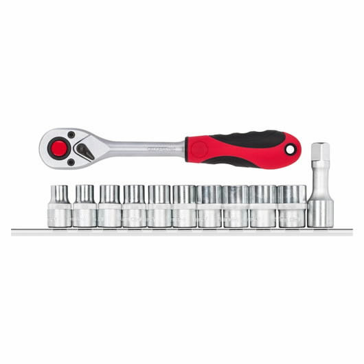 Gedore RED 3300030 R69008012 Dopsleutelset 1/2, 10-19 mm Metrisch 12-Delig