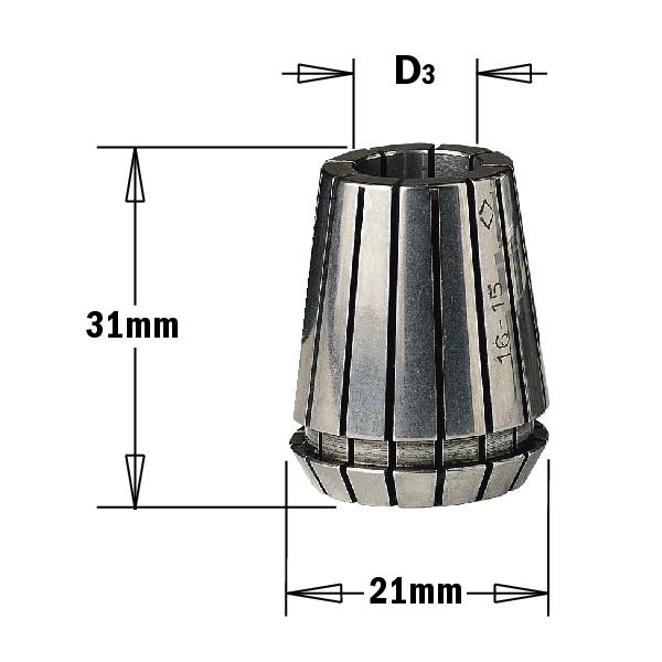 CMT 184.040.20 Spantang ER20 4mm