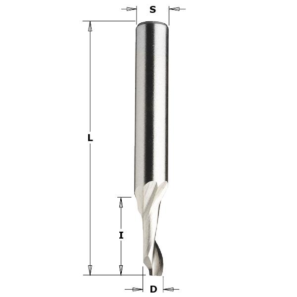 CMT 188.100.51 Spiraalfrees voor aluminium 10mm, schacht 8mm