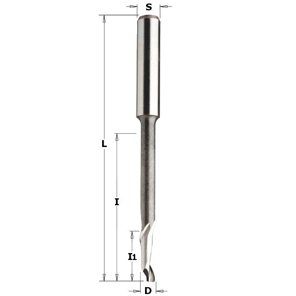 CMT 189.050.51 Spiraalfrees voor aluminium 5mm, schacht 8mm