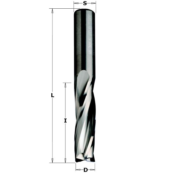 CMT 193.081.11 Spiraalfrees massief hardmetaal 8mm, schacht 8mm rechts