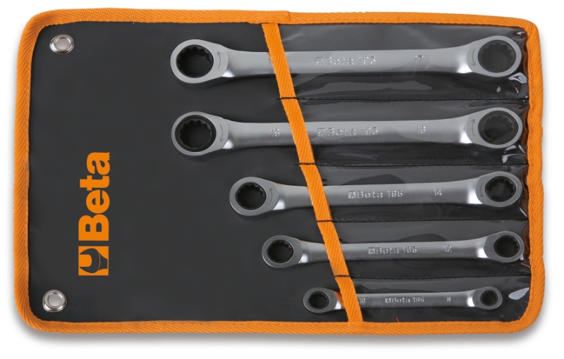 Beta 001950066 Ringratelsleutel set in etui 5-Delig