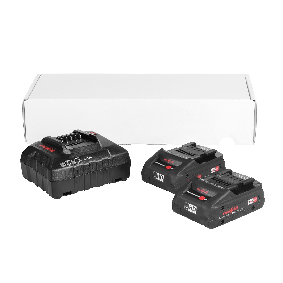 Mafell Accessoires 1P0469 Power-Set 1 - 2 x 18 M 72 Accu 18V 4,0Ah LiHD + APS M lader