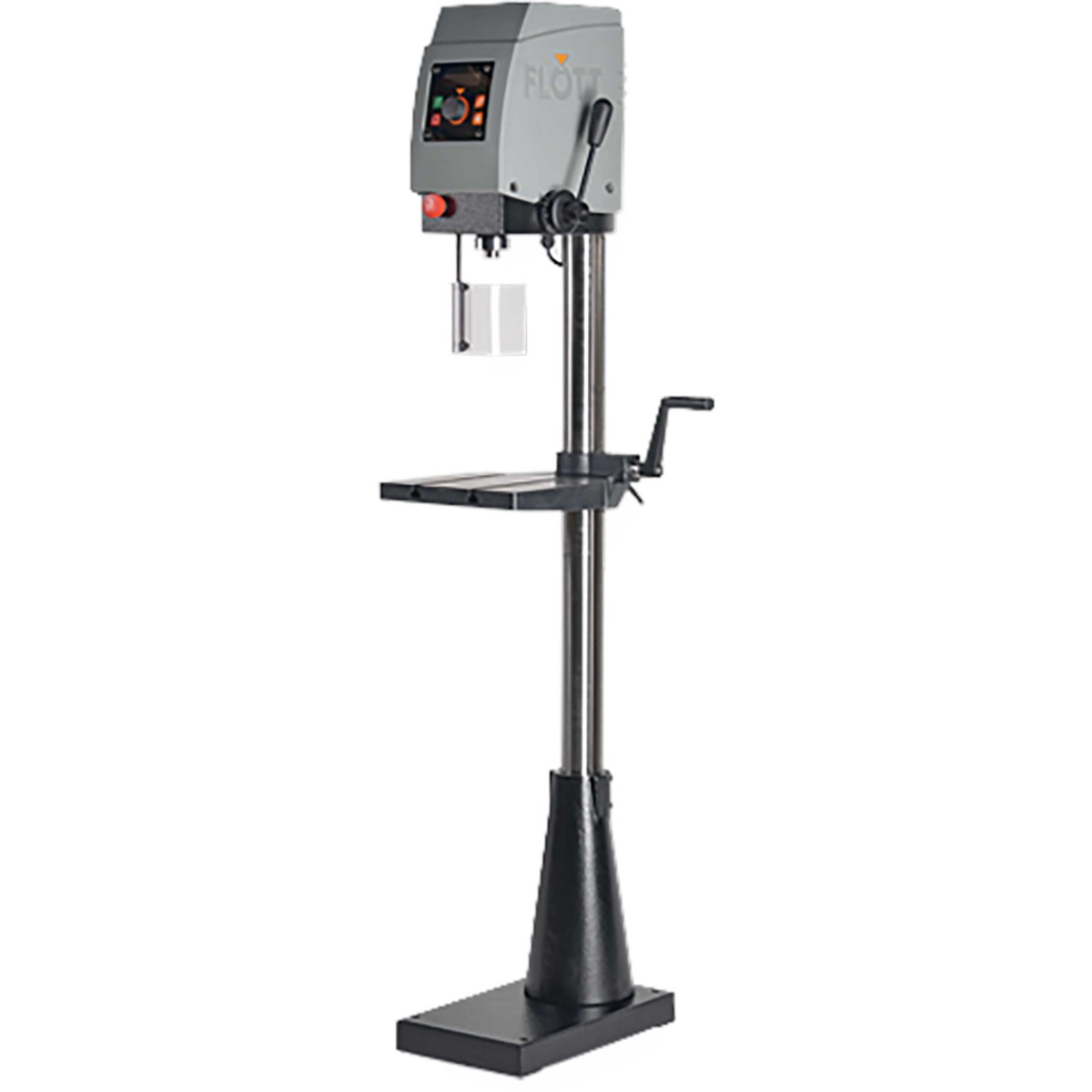Flott 212750 SB 15 Plus MK II - Kolomboormachine met draadsnijinrichting, tussentafel, LED-verlichting en digitaal OLED-display