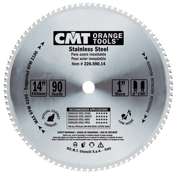 CMT 226.572.10M Dry-cutter zaagblad voor inox, roestvrij staal 250 x 30 x 72T