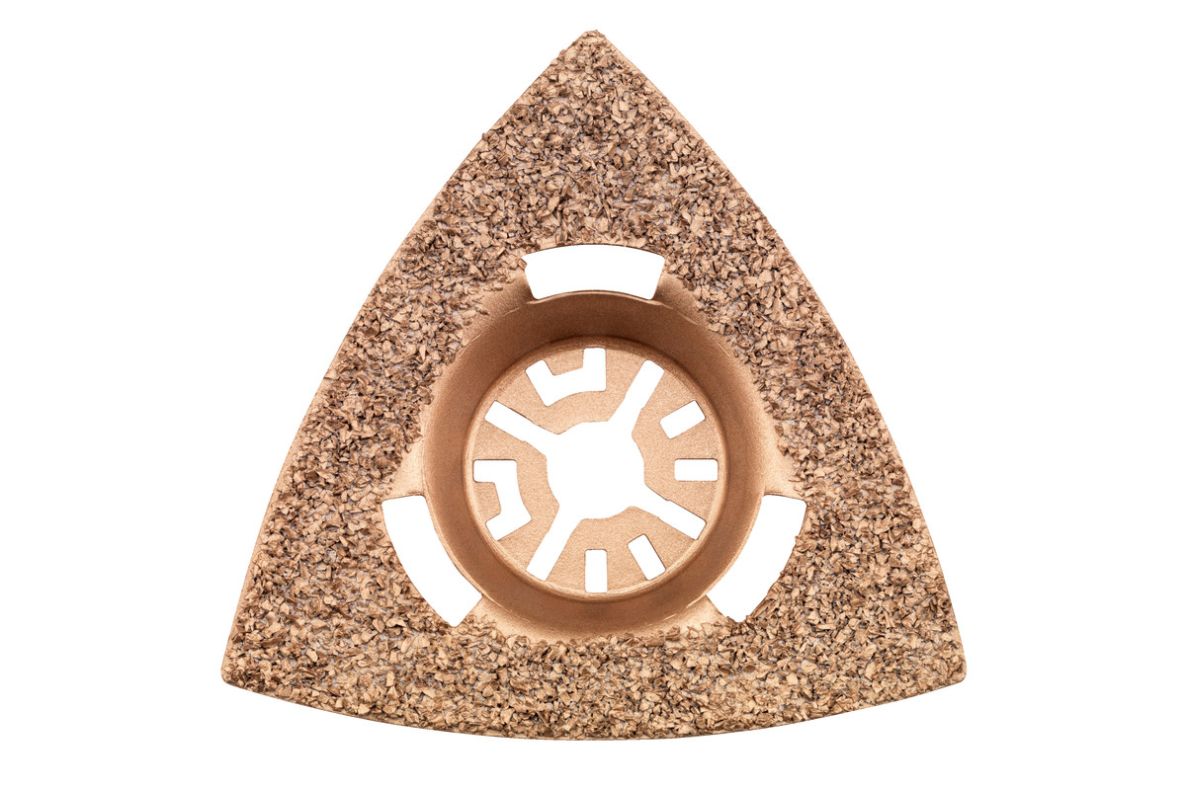 Metabo Accessoires 626971000 Driehoekschuurzool "Classic", carbide, voor voegen/plamuur, 78 x 78 mm