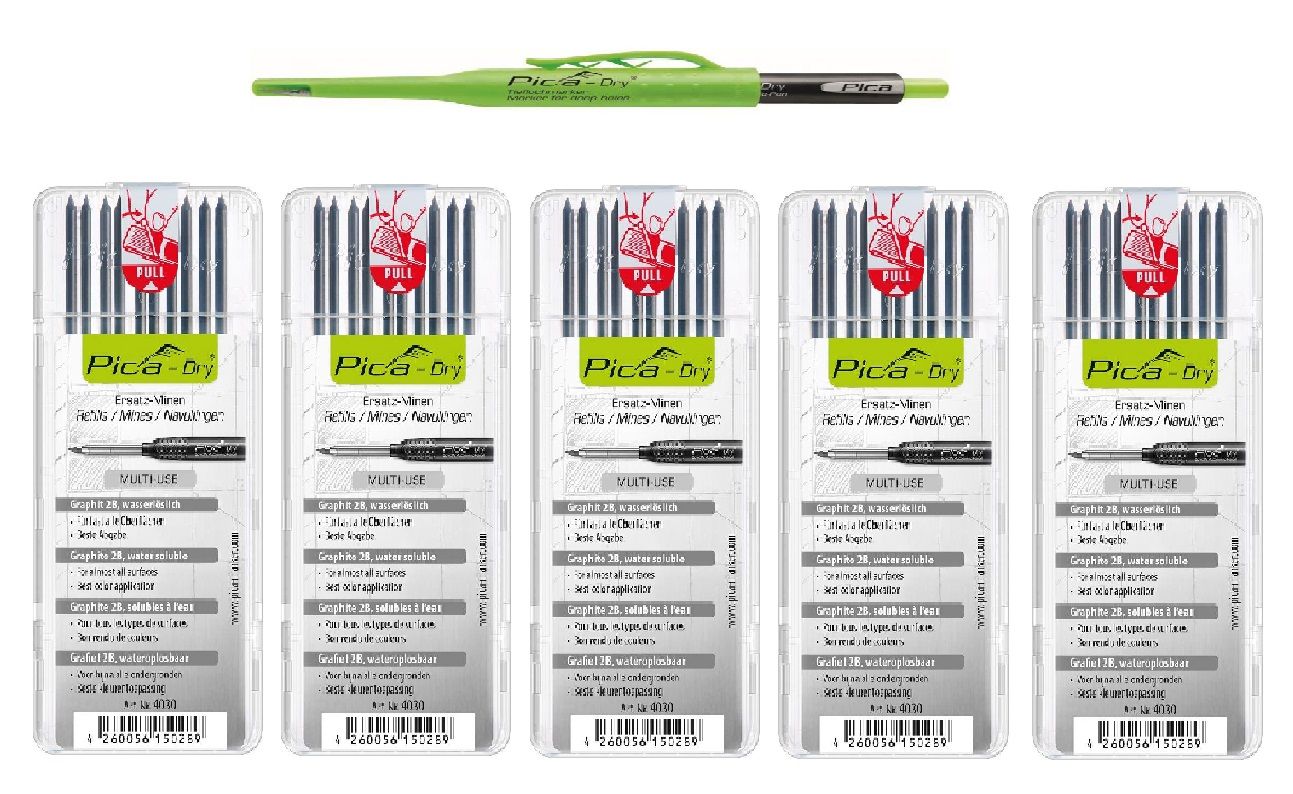 Pica 3030SET50 SET - 3030 Dry markeerpotlood + Dry Navulling graphite 50 stuks
