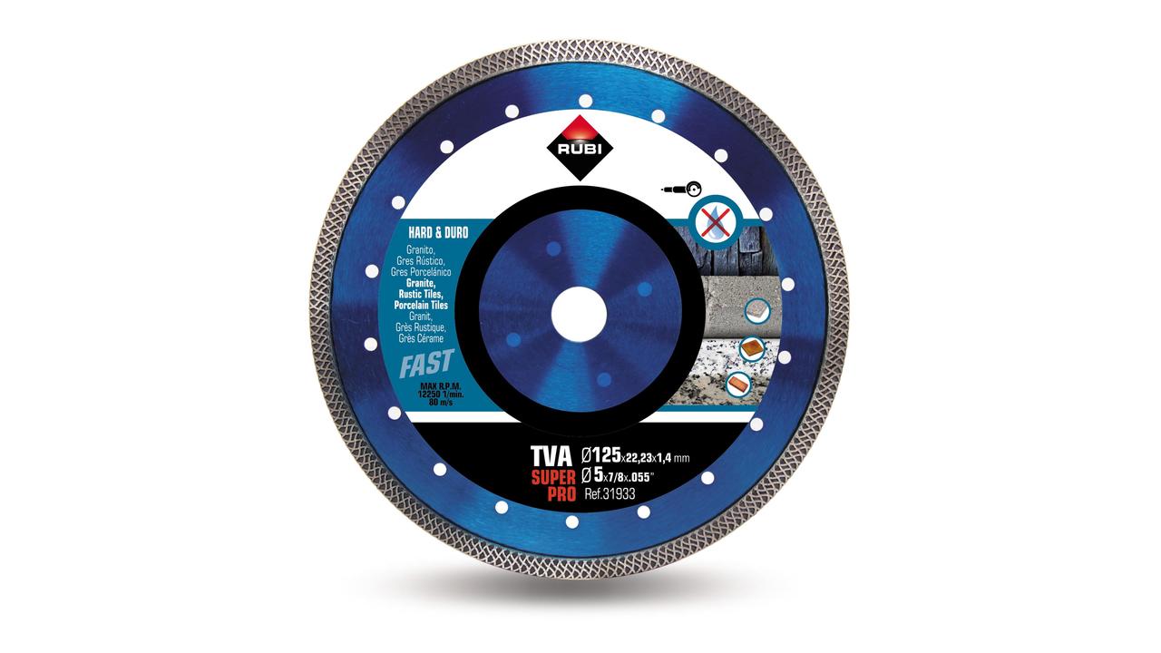 Rubi 31933 TVA 125 SUPERPRO Turbo Viper Diamantzaagblad voor harde materialen 125 x 22,23 mm