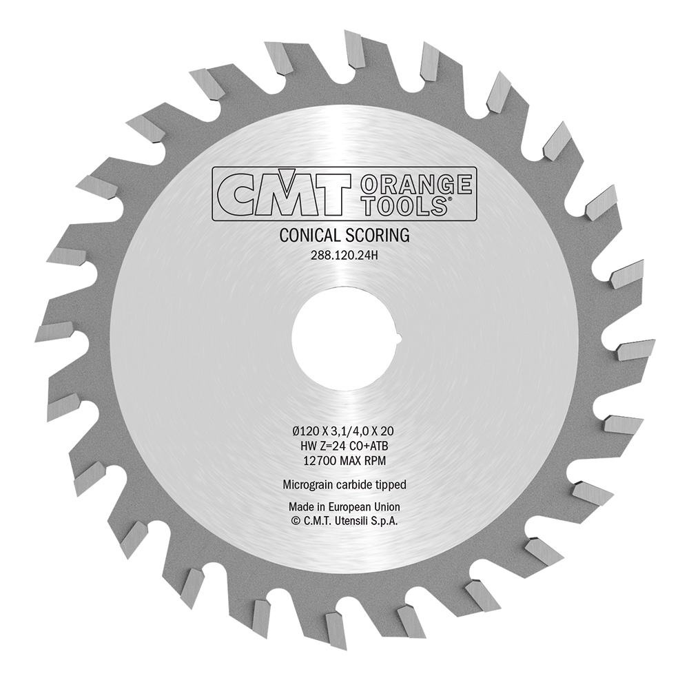 CMT 288.120.24H Conisch voorrits zaagblad 120 x 20 x 24T