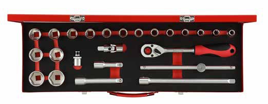 Gedore RED 3300006 R69004024 Dopsleutelset 1/2" Metrisch 24-Delig