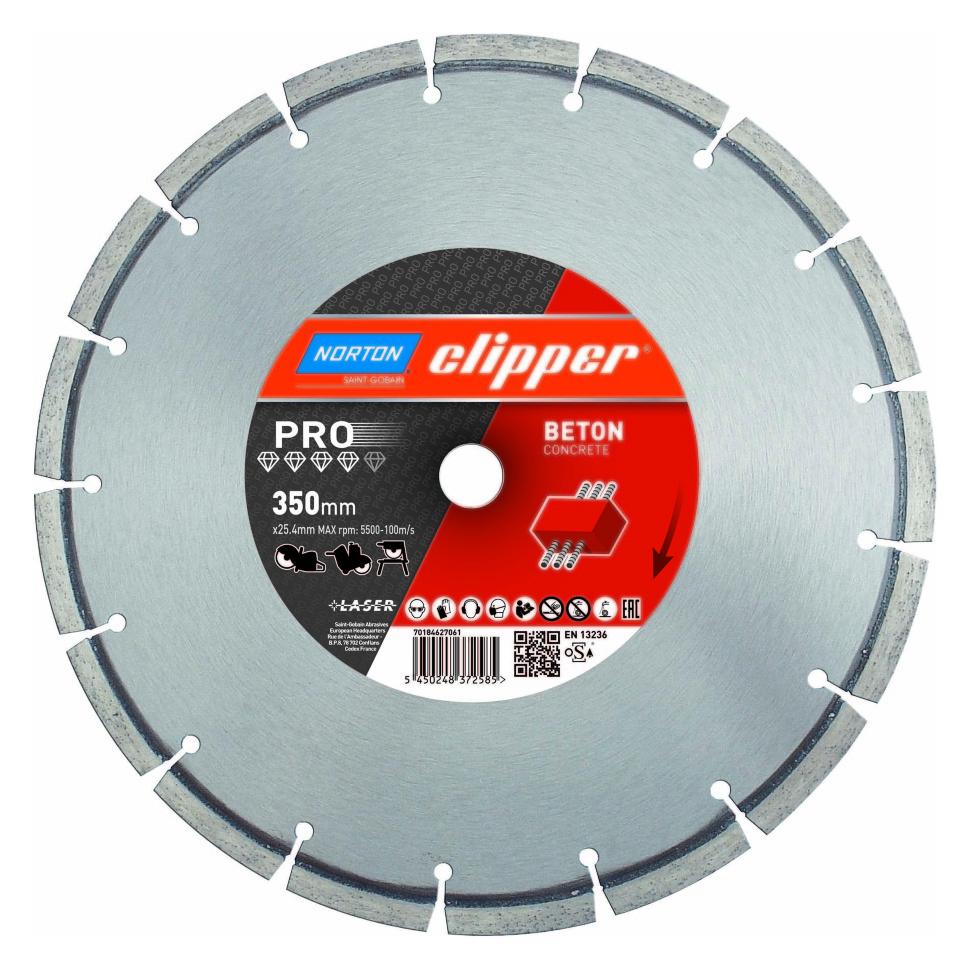 Norton Clipper 70184627062 Pro Beton Diamant zaagblad 400 x 25,4 mm
