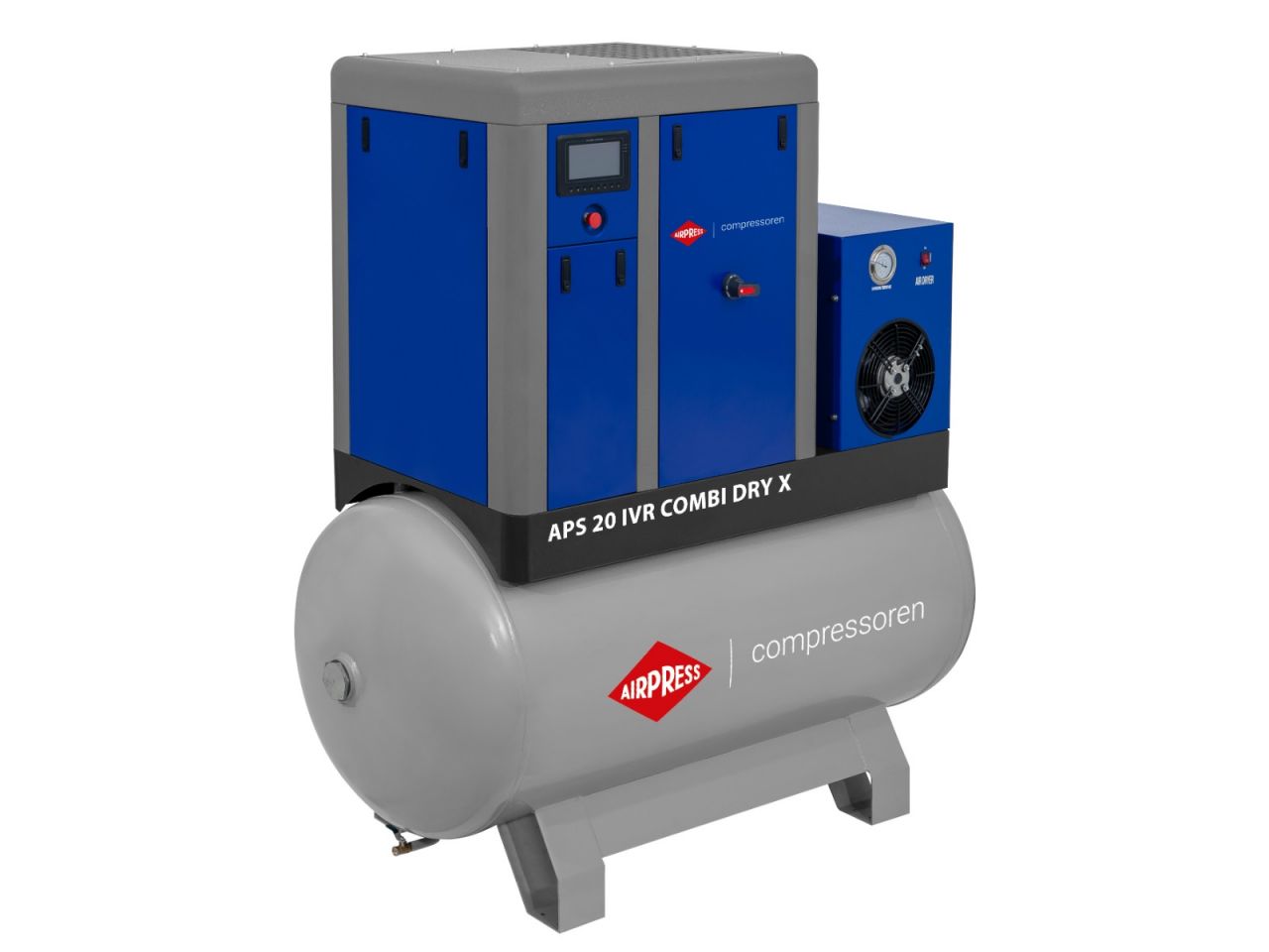 Airpress 369214-IVR-G3 Schroefcompressor APS 20 IVR Combi Dry X 10 bar 20 pk/15 kW 410-1870 l/min 500 l