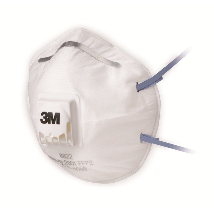 3M 8322 P2 Onderhoudsvrij stofmasker incupvorm met uitademventiel 10 stuks