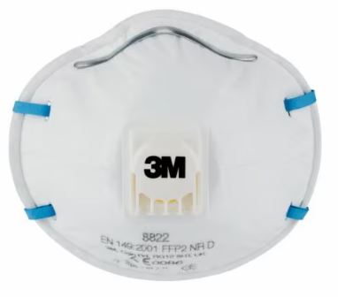 3M 1.21.15.882.20 8822 Stofmasker met uitademventiel FPP2 / V NR D 10 stuks