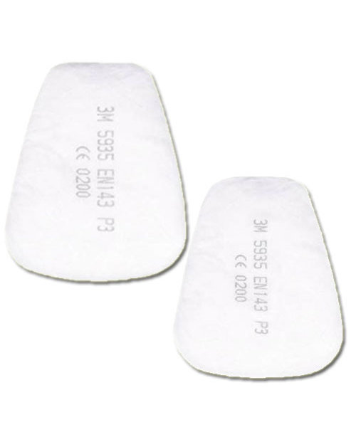 3M 1.21.30.593.50 5935 Stoffilter P3 voor Filterkap 501 per 2 stuks