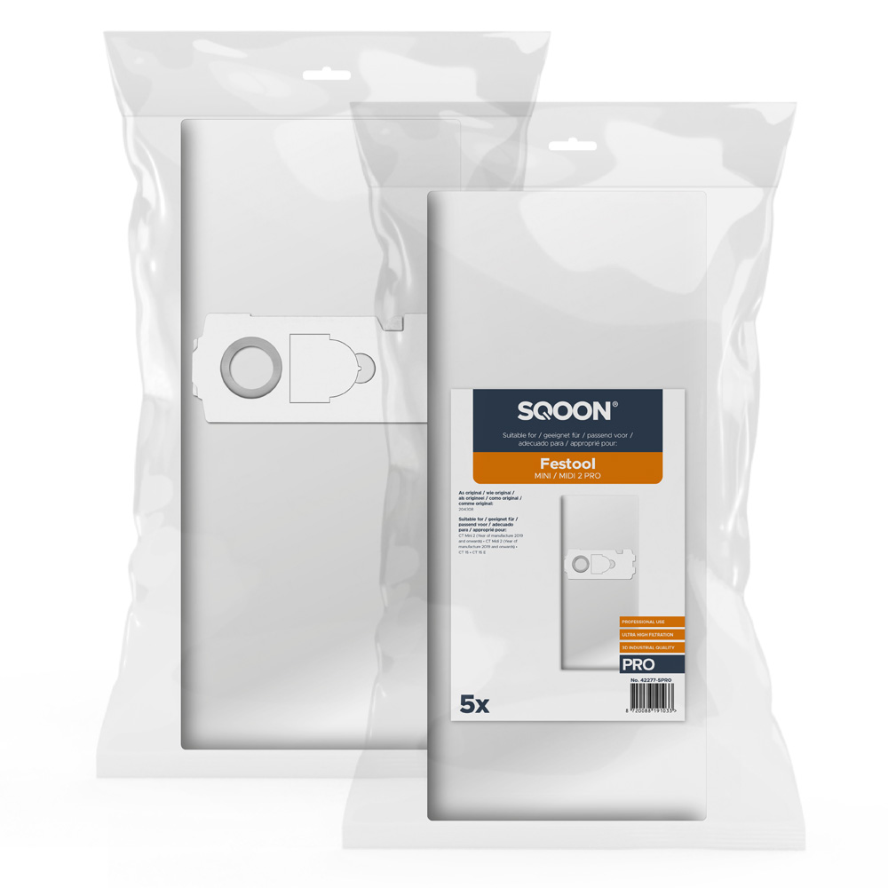 SQOON 42277-5PRO Stofzak Festool MINI / MIDI 2 PRO 5 stuks