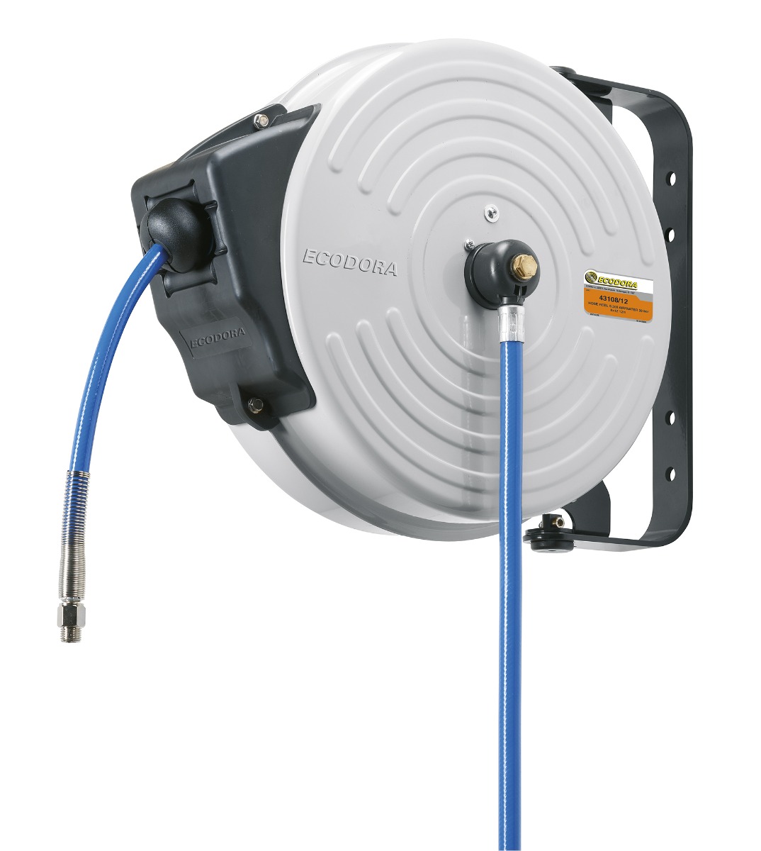 Ecodora 43108/16 Muurhaspel 15M (Lucht/Water 40°C) - 20 Bar - Slang 10X14,5Mm