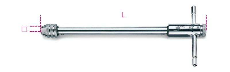 Beta 004360014 Lange taphouder met ratel 4,6÷8 M5÷M12 mm 295 mm