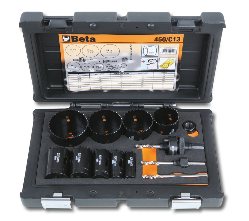 Beta 004500310 Assortiment Gatzagen/Toebehoren 13-delig
