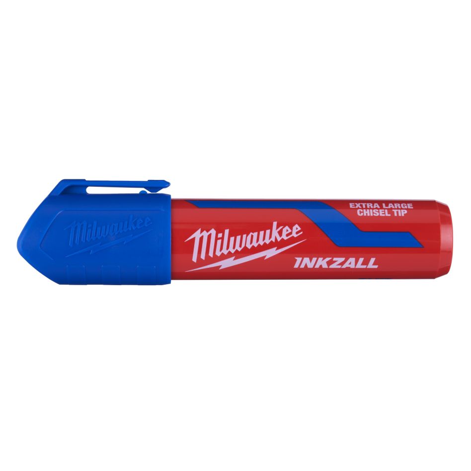 Milwaukee Accessoires 4932471561 INKZALL™ Blauwe XL Beitelpunt Marker 12 stuks