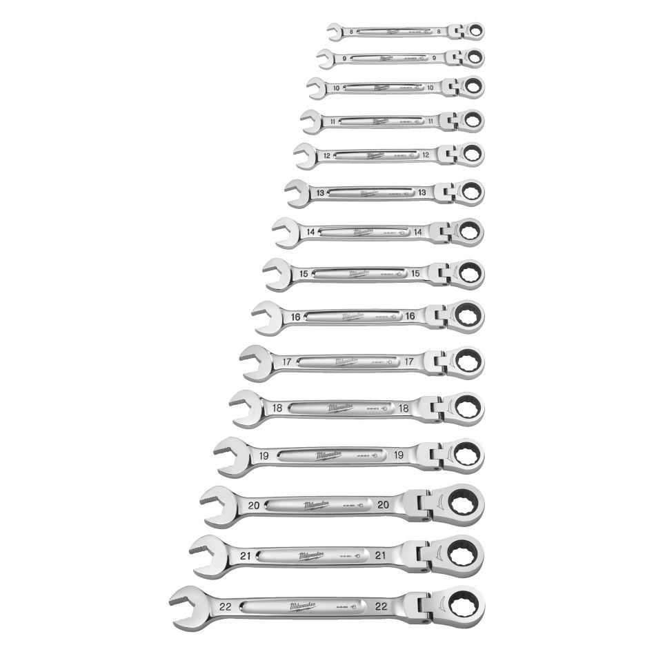 Milwaukee Accessoires 4932478558 MAX BITE™ Flex Steek Ratelsleutel Set - 15 pc